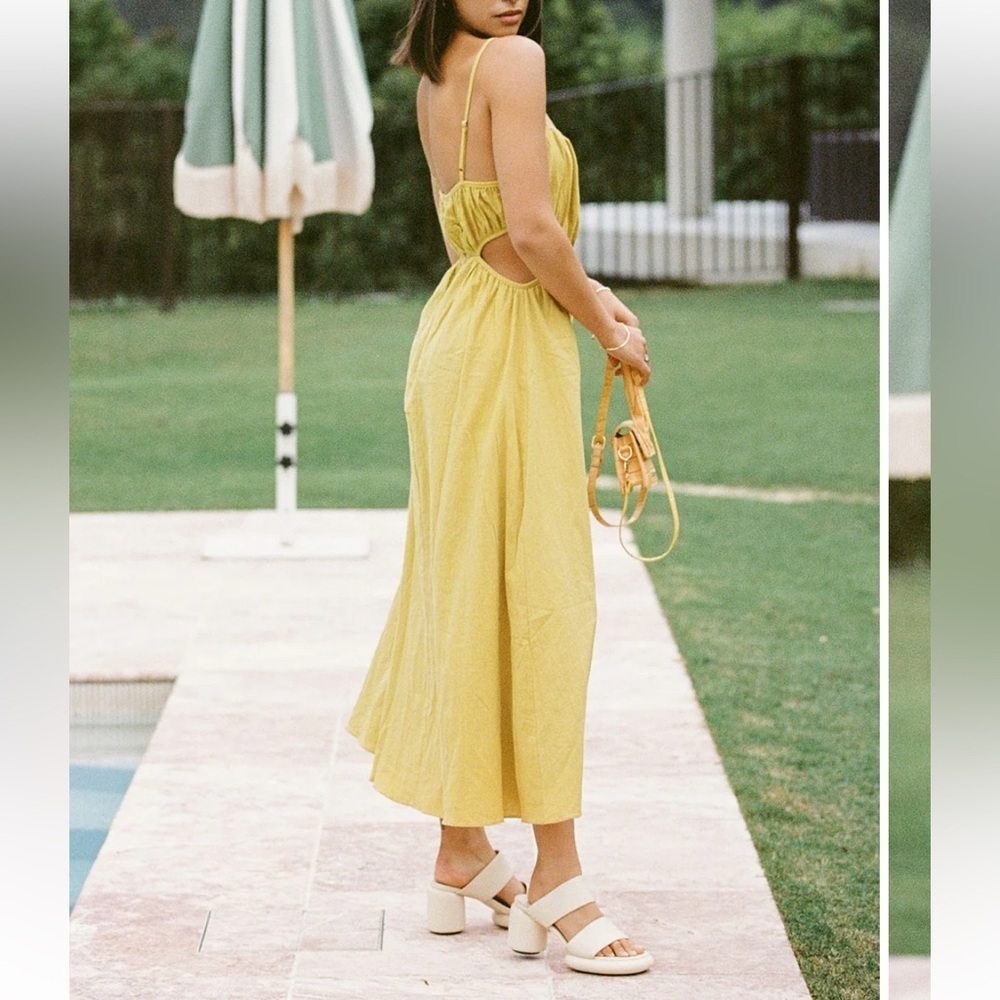 Sabo Skirt Yellow Midi Dress - Picture 9 of 12